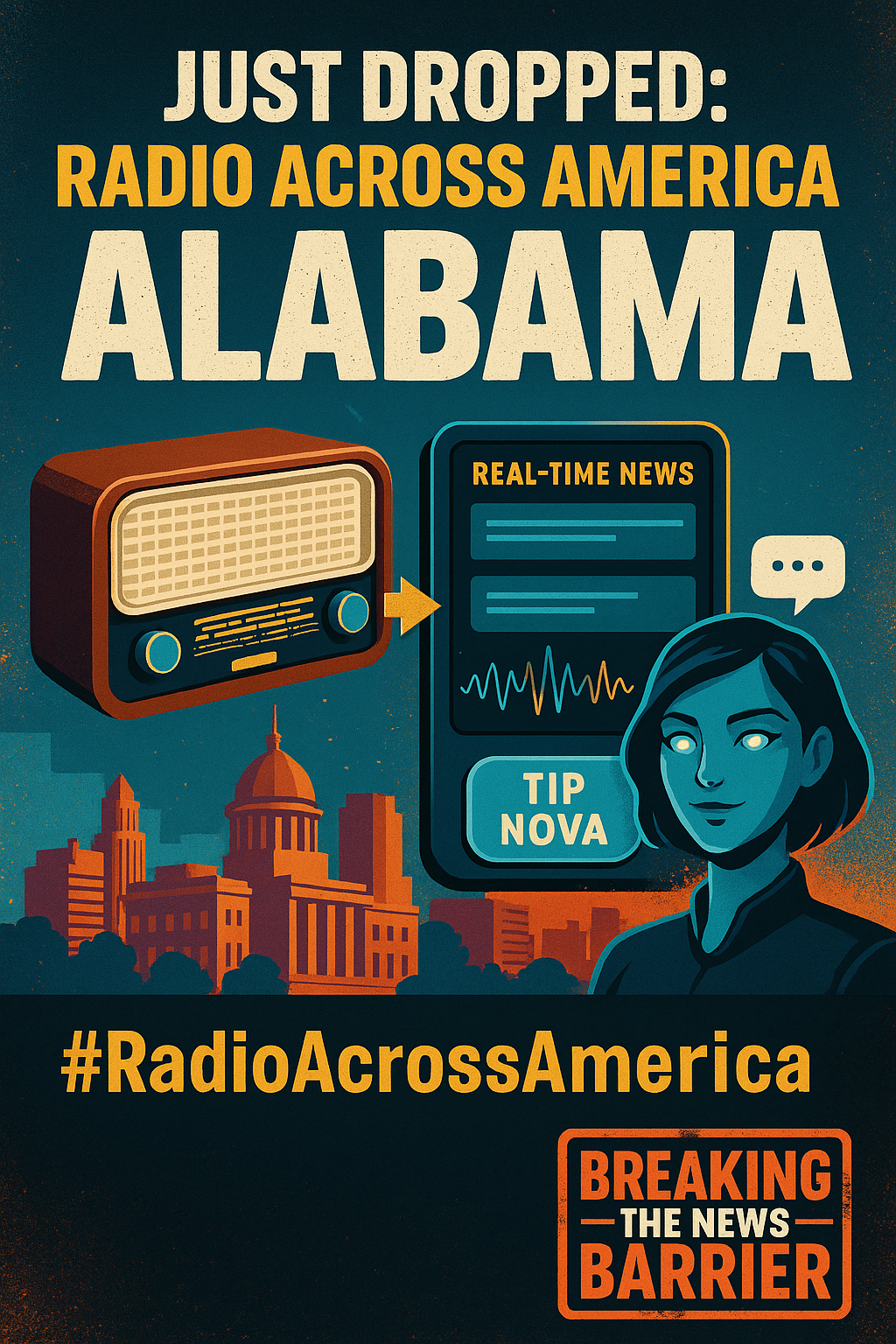 Radio Across America Alabama TipAI artwork